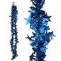 Christmas garland Tinsel Stars Blue 9 x 9 x 200 cm (36 Units)