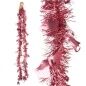 Christmas garland Tinsel Hoods Pink Plastic 12 x 12 x 200 cm (36 Units)