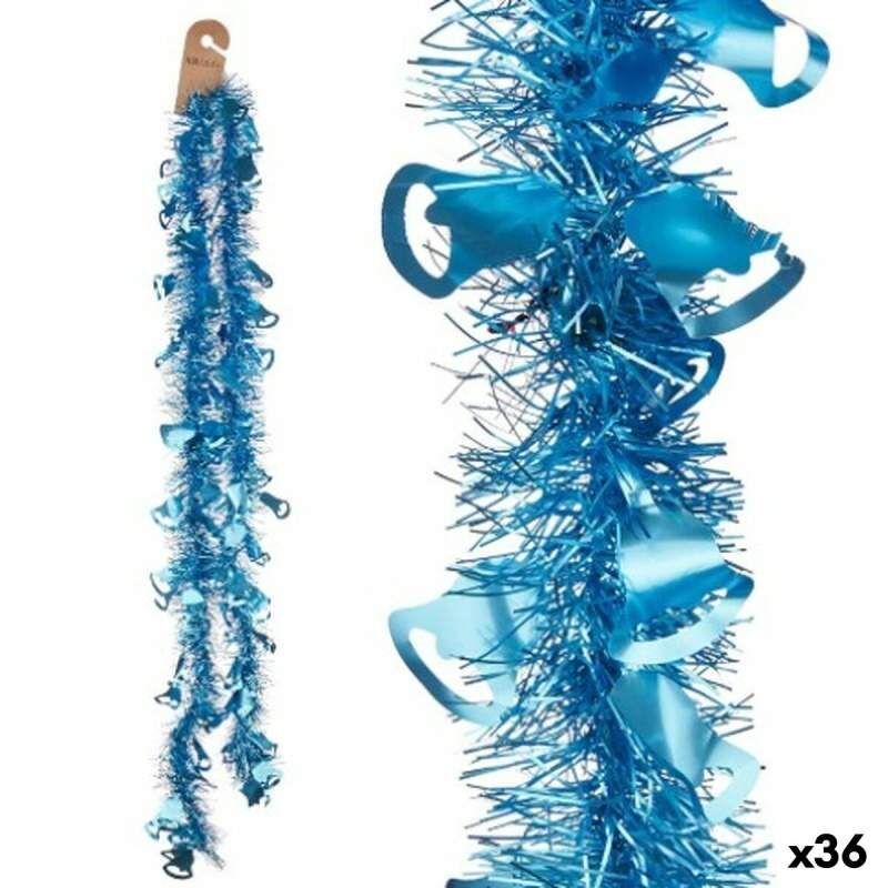 Ghirlanda di Natale Tinsel Cappe Turchese Plastica 12 x 12 x 200 cm (36 Unità)