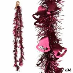 Ghirlanda di Natale Tinsel Cappe Fucsia Plastica 12 x 12 x 200 cm (36 Unità)