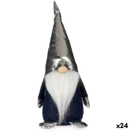 Decorative Figure Gnome White Black Silver Polyester Wood Sand 12 x 32 x 13 cm (24 Units)