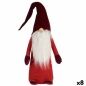 Decorative Figure Gnome White Red Polyester Wood Sand 20 x 100 x 25 cm (8 Units)