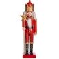 Decorative Figure Nutcracker Red Plastic 13 x 60 x 14,5 cm (4 Units)