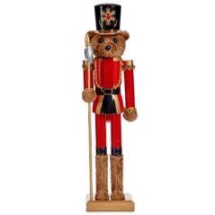 Decorative Figure Nutcracker Bear Brown Black 16,5 x 60 x 13,5 cm (4 Units)