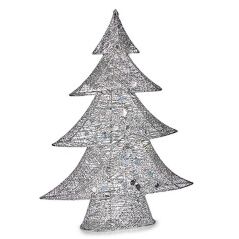 Statua Decorativa Albero di Natale Metallo Argentato 12 x 59,5 x 48,5 cm (3 Unità)