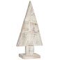 Decorative Figure Christmas Tree White Natural Wood 9 x 41,5 x 20 cm (12 Units)