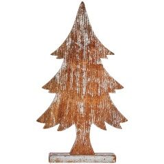 Statua Decorativa Albero di Natale Argentato Legno 5 x 49,5 x 26 cm (6 Unità)