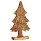 Decorative Figure Christmas Tree Golden Wood 5 x 39 x 22 cm (6 Units)