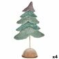 Christmas Tree Velvet Turquoise 16 x 55 x 29 cm (4 Units)