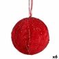 Set di palline di Natale Poliestere Rosso 8 x 8 x 8 cm (6 Unità)