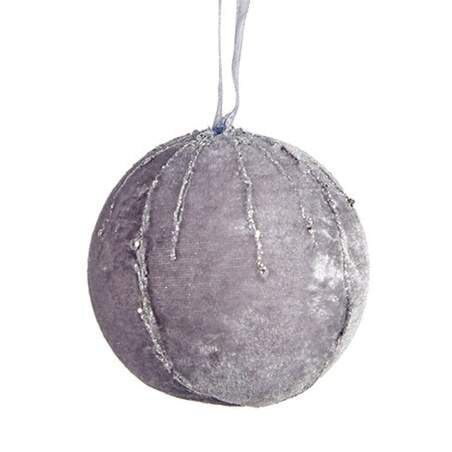 Set of Christmas balls Polyester Silver 8 x 8 x 8 cm (6 Units)