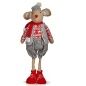 Decorative Figure Mouse Red Grey 27 x 18 x 74 cm (2 Units)