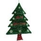 Decorazione Natalizia Ciondolo Albero di Natale Tinsel Luce LED Rosso Verde polipropilene PET 44 x 58,8 x 7 cm (12 Unità)