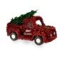 Statua Decorativa Flatbed truck Tinsel Rosso Verde polipropilene PET 15 x 18 x 27 cm (8 Unità)