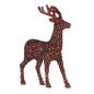 Decorative Figure Christmas Reindeer Glitter Multicolour Plastic 15 x 45 x 30 cm (8 Units)