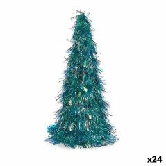 Statua Decorativa Albero di Natale Tinsel Azzurro polipropilene PET 24 x 46 x 24 cm (24 Unità)