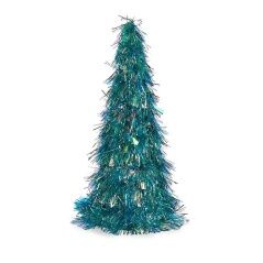 Decorative Figure Christmas Tree Tinsel Blue polypropylene PET 24 x 46 x 24 cm (24 Units)