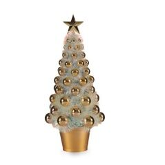 Decorative Figure Christmas Tree Golden polypropylene PET 16 x 37,5 x 16 cm (12 Units)