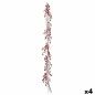 Christmas garland Branch White Red Plastic 180 x 14 cm (4 Units)