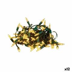 Wreath of LED Lights Yellow 900 x 10 x 2 cm (12 Units)