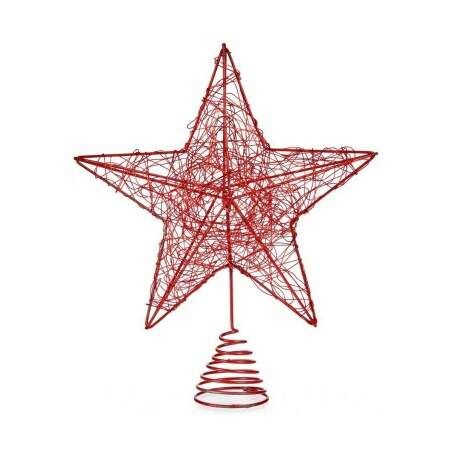 Christmas star Red Steel Plastic 20 x 5 x 24,5 cm (12 Units)