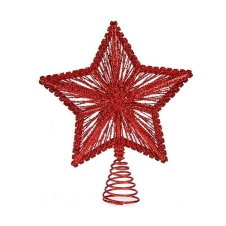 Christmas star Red Steel Plastic 20 x 5 x 25 cm (10 Units)