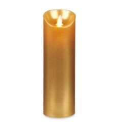 LED Candle Golden 8 x 8 x 25 cm (12 Units)