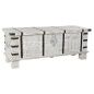 Chest DKD Home Decor Metal White Mango wood (116 x 40 x 45 cm)