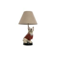 Lampada da tavolo Home ESPRIT Bianco Rosso Metallo Resina 50 W 220 V 26 x 26 x 46 cm