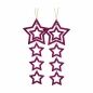 Christmas Decorations Set Star Fuchsia 19 x 0,2 x 23 cm (24 Units)