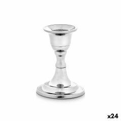 Candle Holder Silver Aluminium 4,5 x 9 x 6 cm (24 Units)