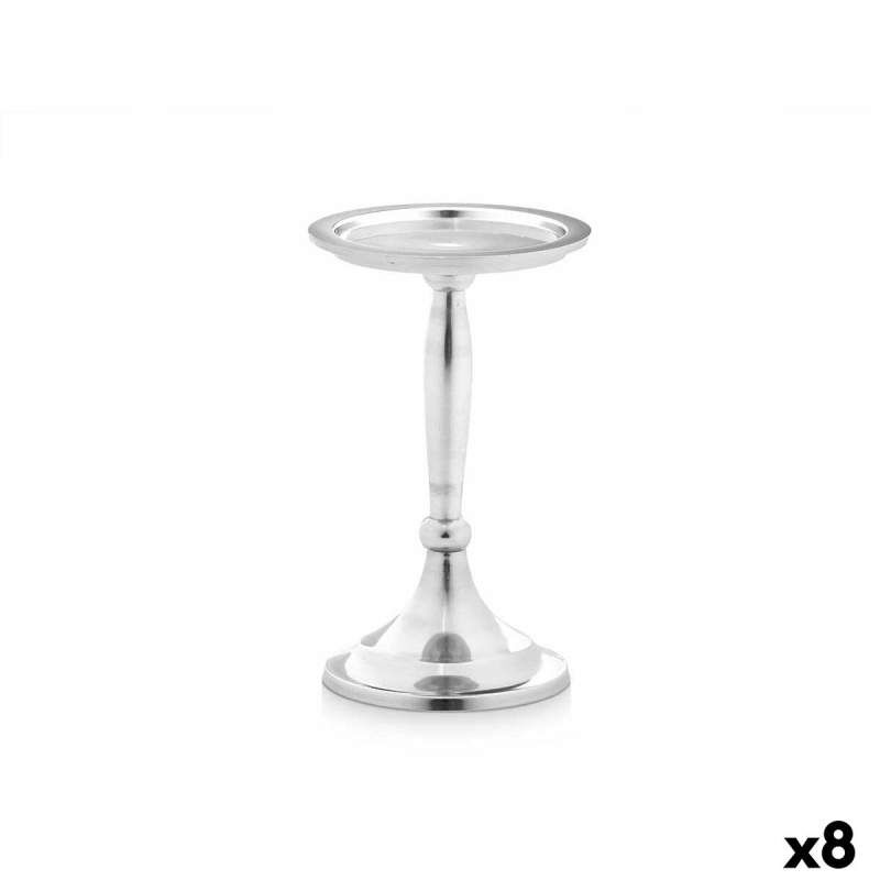 Candelabro Argentato Alluminio 10 x 17 x 8,5 cm (8 Unità)