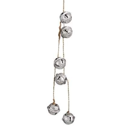 Christmas bauble Rattle Silver 2,5 x 2,5 x 55 cm (24 Units)