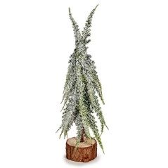 Christmas Tree Snowfall Christmas Tree 25 cm White Green Wood Plastic (48 Units)