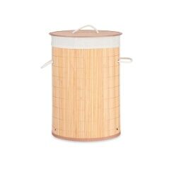 Laundry basket Natural Metal Bamboo MDF Wood 48 L 37 x 50 x 37 cm (4 Units)