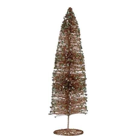 Albero di Natale Paillettes champagne 10 x 40 x 10 cm (6 Unità)