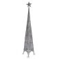 Christmas Tree Star Tower Silver Metal Plastic 42 x 218 x 42 cm (3 Units)