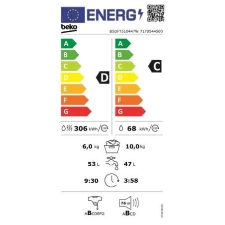 Lavatrice - Asciugatrice BEKO B5DFT510447W 10kg / 6kg