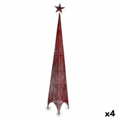 Christmas Tree Tower Red Metal Plastic 39 x 186 x 39 cm (4 Units)