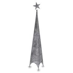 Christmas Tree Tower Star Silver Metal Plastic 34 x 154 x 34 cm (6 Units)