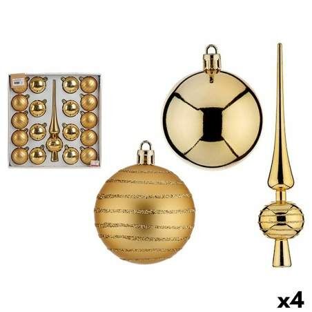 Christmas Decorations Set Golden PVC (4 Units)