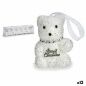 Set di Addobbi di Natale Orso Argentato Bianco 5,5 x 7 x 5,5 cm (12 Unità)