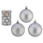 Set of Christmas balls Silver PVC Ø 6 cm (4 Units)