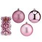 Set of Christmas balls Pink Plastic Ø 8 cm (6 Units)