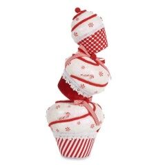 Statua Decorativa Torre Torta Bianco Rosso polistirene 20 x 50 x 20 cm (2 Unità)