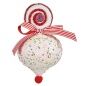 Christmas bauble Teardrop White 11 x 17 x 11 cm (12 Units)