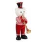 Decorative Figure Bear Trumpet White Black Red polystyrene 15 x 46 x 25 cm (2 Units)