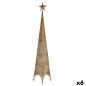 Christmas Tree Star Tower Golden Metal Plastic 34 x 154 x 34 cm (6 Units)