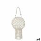 Portacandele Macramé Bianco Cotone 26 x 66 x 26 cm (4 Unità)