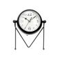 Table clock Black Metal 18 x 21 x 12 cm (4 Units)